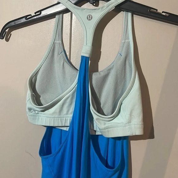 LULULEMON Built In Shelf Bra Tank Top Blue 2 Tone - Picture 7 of 10